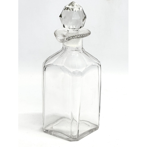 171 - 3 Mid 19th and Early 20th Century glass decanters. A large Mid 19th Century decanter 35cm.