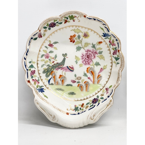 245 - A pair of Early 19th Century English hand painted porcelain serving dishes. Probably Spode. Circa 18... 