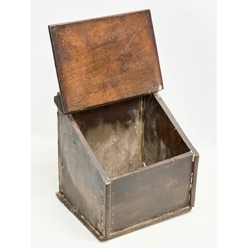 79 - A Late 18th/Early 19th Century candle box. Circa 1780-1810. 27x24x39cm