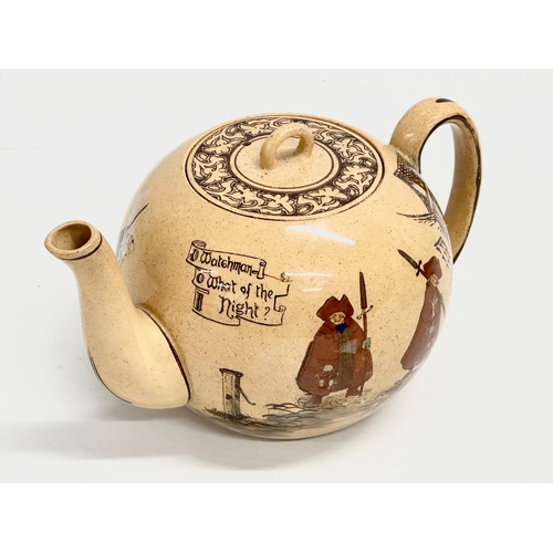 265 - An Early 20th Century Royal Doulton ‘Watchman’ teapot. Watchman What of the Night. 20x13x11cm