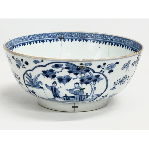 270 - A collection of 18th and 19th Century Chinese pottery. A large 18th Century bowl 28x12cm.