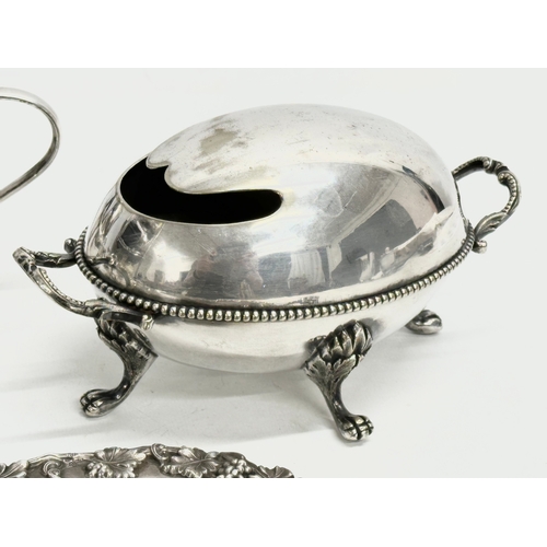 283 - A collection of 19th and Early 20th Century silver plate. A John H Lunn silver plated tray 59cm. A W... 