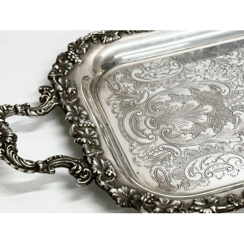 283 - A collection of 19th and Early 20th Century silver plate. A John H Lunn silver plated tray 59cm. A W... 