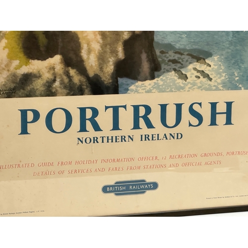 48 - An original 1956 Northern Ireland Portrush poster. British Railways. Printed by Jordison & Co LTD. R... 