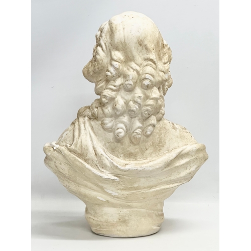 307 - A large 20th Century plaster bust of Grecian lady. 40x54cm