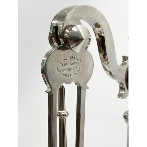 313 - A Co-Operative Wholesale Society balance scales with brass weights. 51x26x54cm