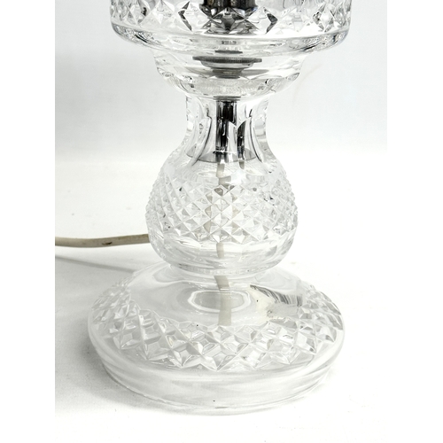 54 - A Waterford Crystal ‘Inishmaan’ 2 piece table lamp. 35cm