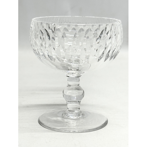 356 - 6 Waterford Crystal ‘Maureen’ cocktail glasses/champagne glasses. 9.5x11cm. 9.5x8.5cm