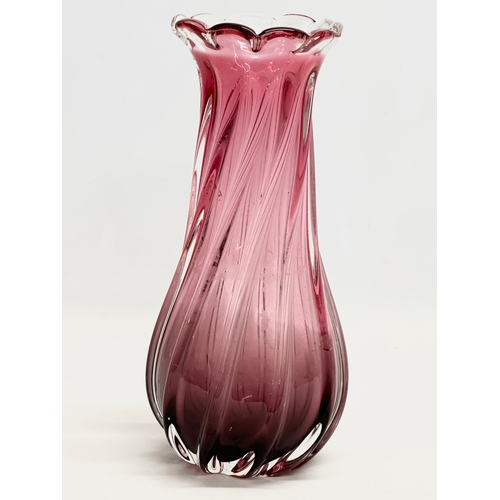 373 - A large Chribska Glass vase designed by Josef Hospodka. 31cm