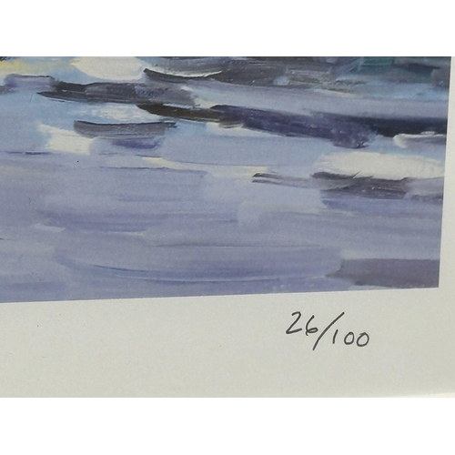 399E - A signed Limited Edition print by renowned Scottish artist Robert Kelsey. Small Boats at Arisaig. 26... 