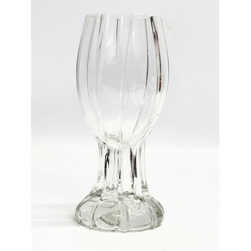 381 - A Late 19th/Early 20th Century Bohemian Glass vase. Circa 1900. 7.5x19cm