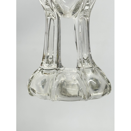 381 - A Late 19th/Early 20th Century Bohemian Glass vase. Circa 1900. 7.5x19cm