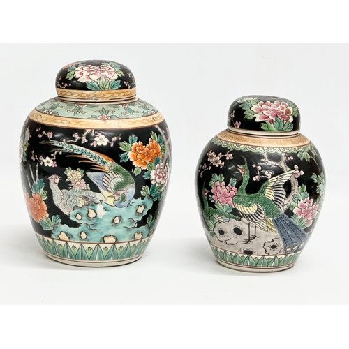 399C - A pair of large Late 19th Century Japanese Satsuma vases, together with a pair of Early 20th Chinese... 