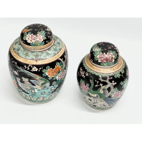 399C - A pair of large Late 19th Century Japanese Satsuma vases, together with a pair of Early 20th Chinese... 