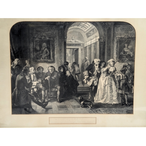 399R - A large Late 19th Century / Early 20th Century print. Titled Dr Johnson Awaiting An Audience of Lord... 