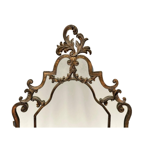 398J - A 19th Century style French wall mirror. 73x128cm