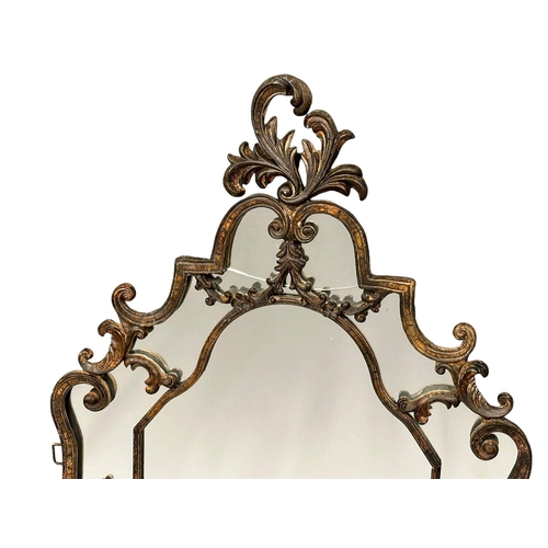 398K - A 19th Century style French wall mirror. 73x128cm