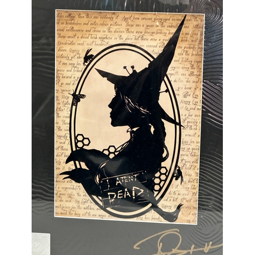 105D - A set of 6 signed Terry Pratchett pictures. 35x47cm