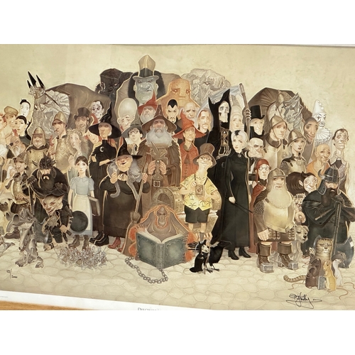 105E - A large ‘Discworld Massif’ Paul Kidby print. Terry Pratchett. 77x53cm