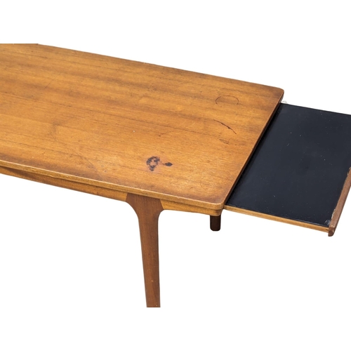 844 - A McIntosh Mid Century teak extending coffee table. Extended, 150x48.5x46cm. Not extended 107x48.5x4... 