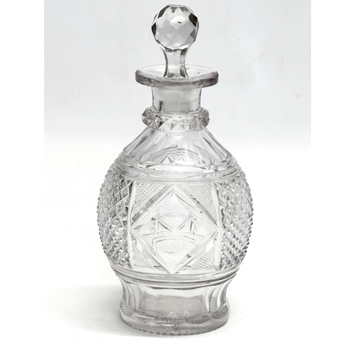 73 - 3 Early 20th Century Georgian style glass decanters. Circa 1900-1920. 20cm