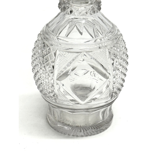 73 - 3 Early 20th Century Georgian style glass decanters. Circa 1900-1920. 20cm