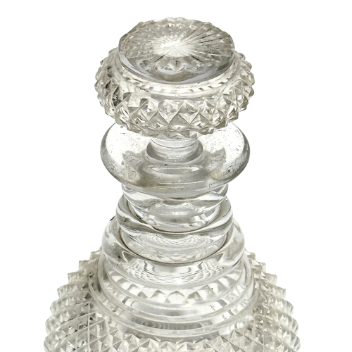 73 - 3 Early 20th Century Georgian style glass decanters. Circa 1900-1920. 20cm