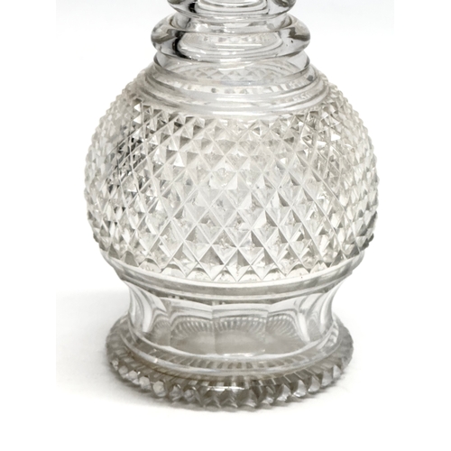 73 - 3 Early 20th Century Georgian style glass decanters. Circa 1900-1920. 20cm