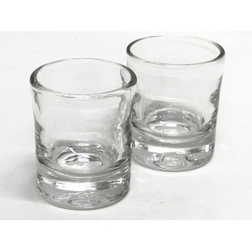 74 - A pair of Late 18th Century George III whisky dram glasses. Circa 1780-1800. 8.5x10cm