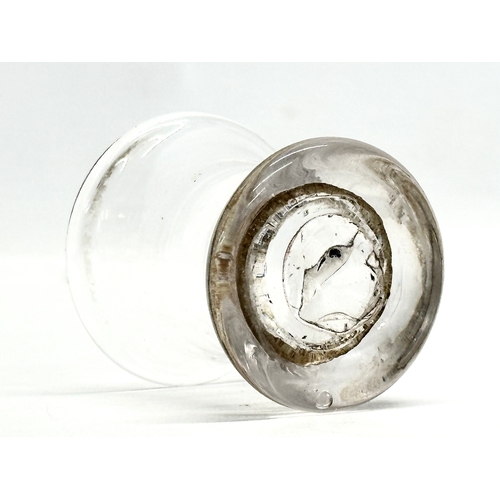 75 - An Early 18th Century George II penny lick tasting glass. Circa 1730. 6x6.5cm