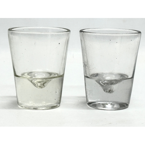 77 - A collection of 19th Century drinking glasses. A French cider glass, circa 1890-1900 13x14cm. A pair... 