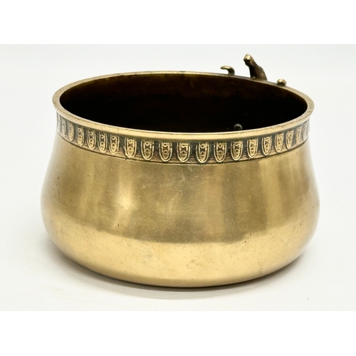 87 - A 19th Century Chinese brass censer bowl. 15.5x10cm.