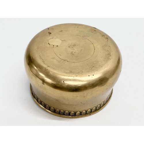 87 - A 19th Century Chinese brass censer bowl. 15.5x10cm.