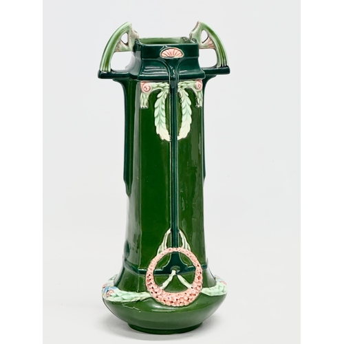 90 - An Early 20th Century Eichwald Bohemian, Art Nouveau vase by Bernhard Bloch (B. Bloch & Co) circa 19... 