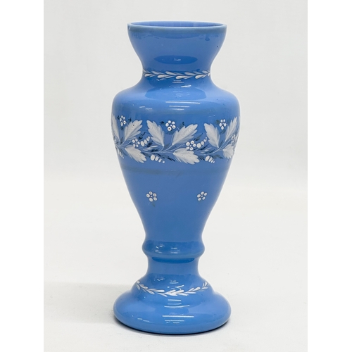 112 - A collection of Mid 19th Century Opaline glass vases. 20cm