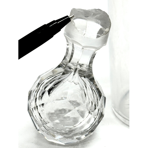 107 - A Victorian glass decanter. 23cm