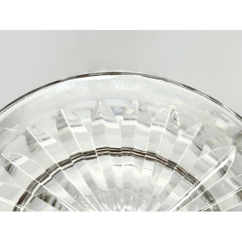 122 - A 1930’s John Walsh cut crystal basket style bowl. 17x11x18cm