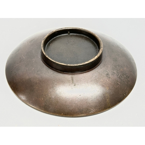 123 - A 20th Century Danish bronze dish. 13.5x3cm