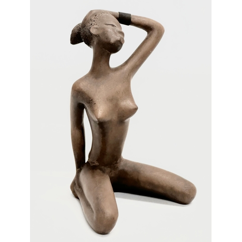 7 - A Leopold Anzengruber (1912-1979) ceramic nude lady figurine. 11x18cm