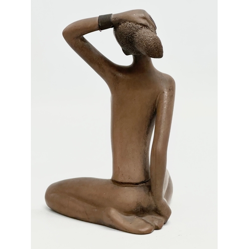 7 - A Leopold Anzengruber (1912-1979) ceramic nude lady figurine. 11x18cm