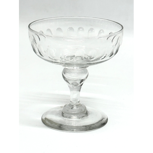 132 - 3 pieces of Late 19th and Early 20th Century glassware. A Late Victorian sweetmeat glass, circa 1900... 