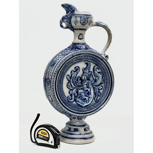 135 - A large Late 19th Century Westerwald salt glazed ewer. 23x46cm