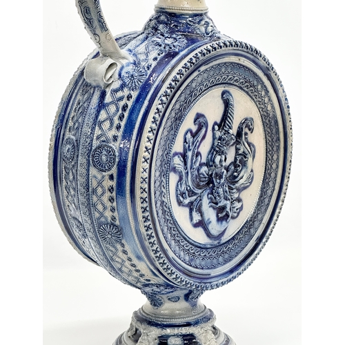 135 - A large Late 19th Century Westerwald salt glazed ewer. 23x46cm