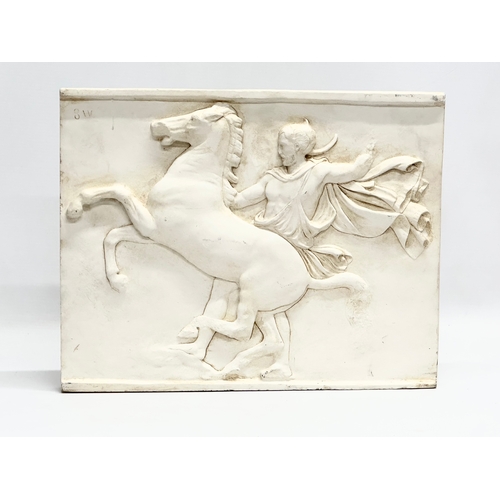 21 - A large ‘Parthenon Frieze’ wall plaque. After the original sculpture by Phidias. 36x28cm