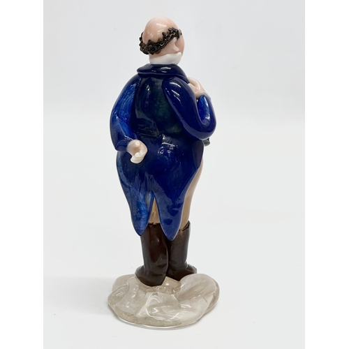 22 - A Bohemian glass ‘Mr Pickwick’ figurine by Zelezny Brod (Železnobrodské Sklo) Glassworks. 16cm