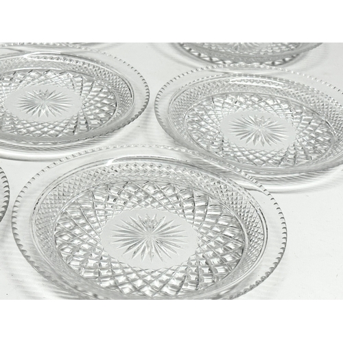 137 - A set of 8 Early 20th Century Thomas Webb crystal plates. Circa 1906-1935. 20x3cm