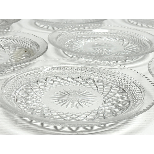 137 - A set of 8 Early 20th Century Thomas Webb crystal plates. Circa 1906-1935. 20x3cm