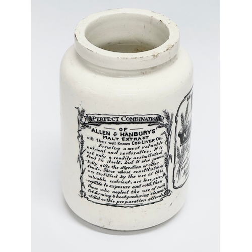 147 - Late 19th/Early 20th Century pharmacist jars. A. A Nature’s Herbal Ointment pot, Price 2s’ 9d Per Po... 