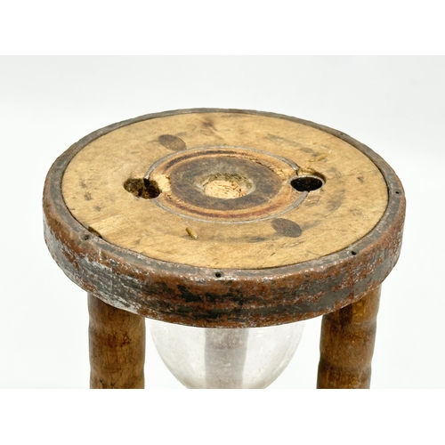 149 - A Late 19th/Early 20th Century Industrial Bobbin Hourglass/sand timer. 13x19cm