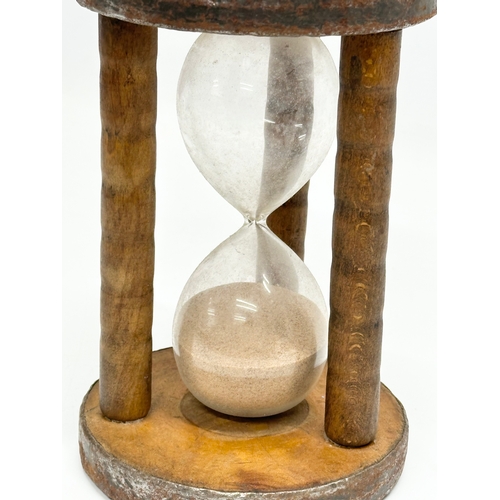 149 - A Late 19th/Early 20th Century Industrial Bobbin Hourglass/sand timer. 13x19cm